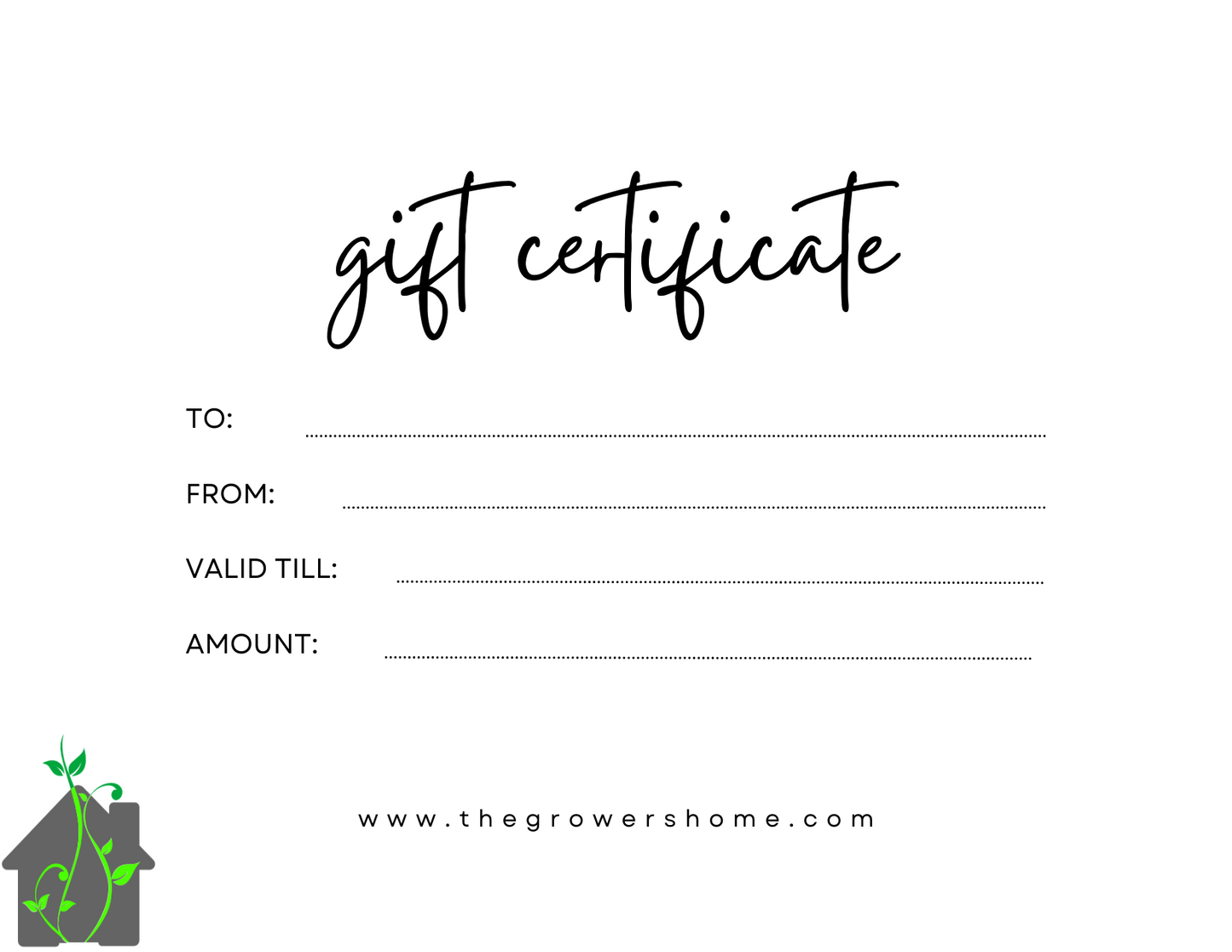 Grower's Home Gift Card