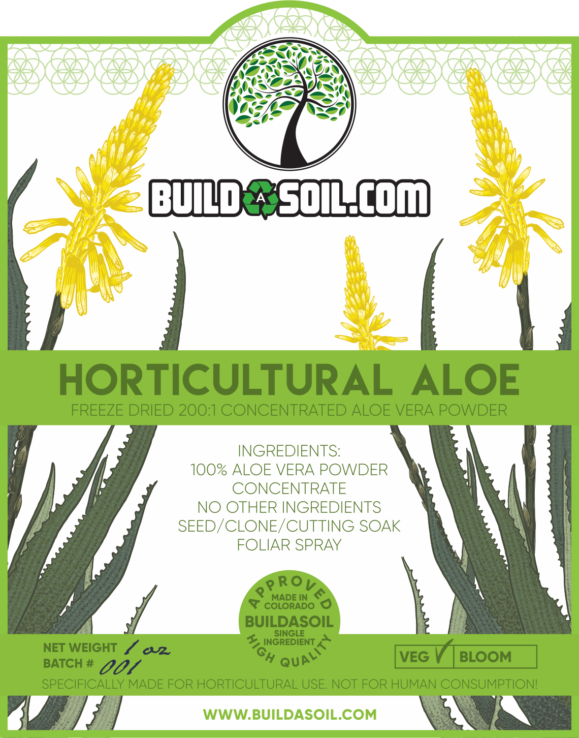 BuildASoil Horticultural Aloe 1 oz.